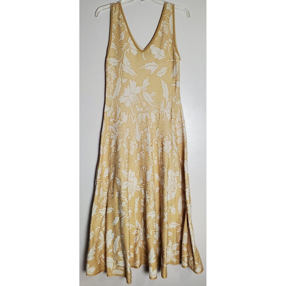 Peruvian Connection Jacquard Knit Sleeveless Sweater Dress Floral‎ Small Boho